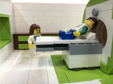 MRI Scanner Model in brick. Treatment Room